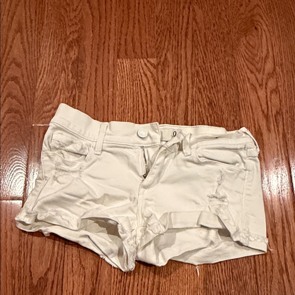 Abercrombie & Fitch Cream Jean Shorts